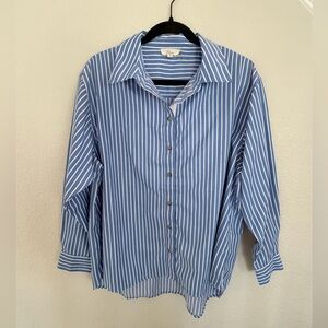 Elan striped button-down shirt